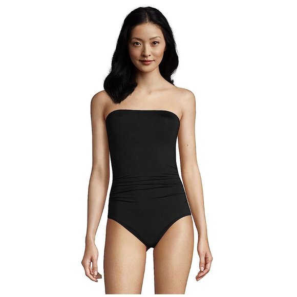 Lands' End Swim Nwt Lands End Womens Bandeau One Piece Bathing Suit